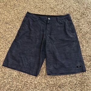 Oakley Dark Blue Striped Shorts